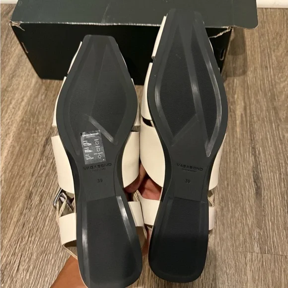 Vegabond Cream Leather Wioletta Fisherman Flat Sandals 8.5 - Picture 3 of 6